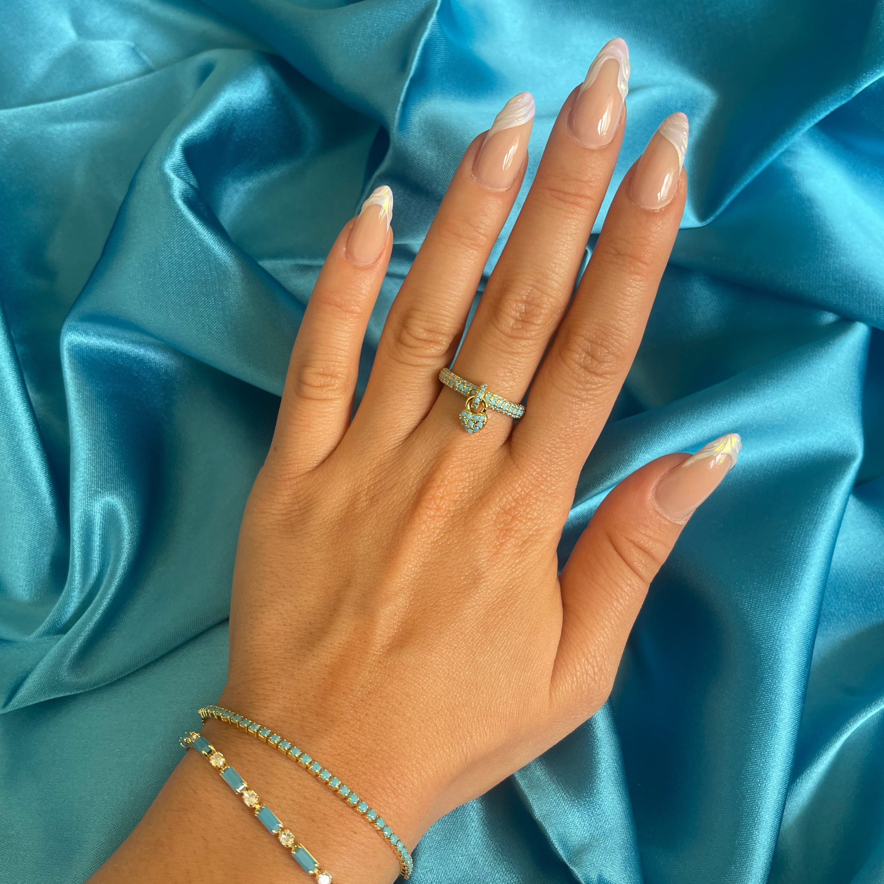 Turquoise Charm Ring