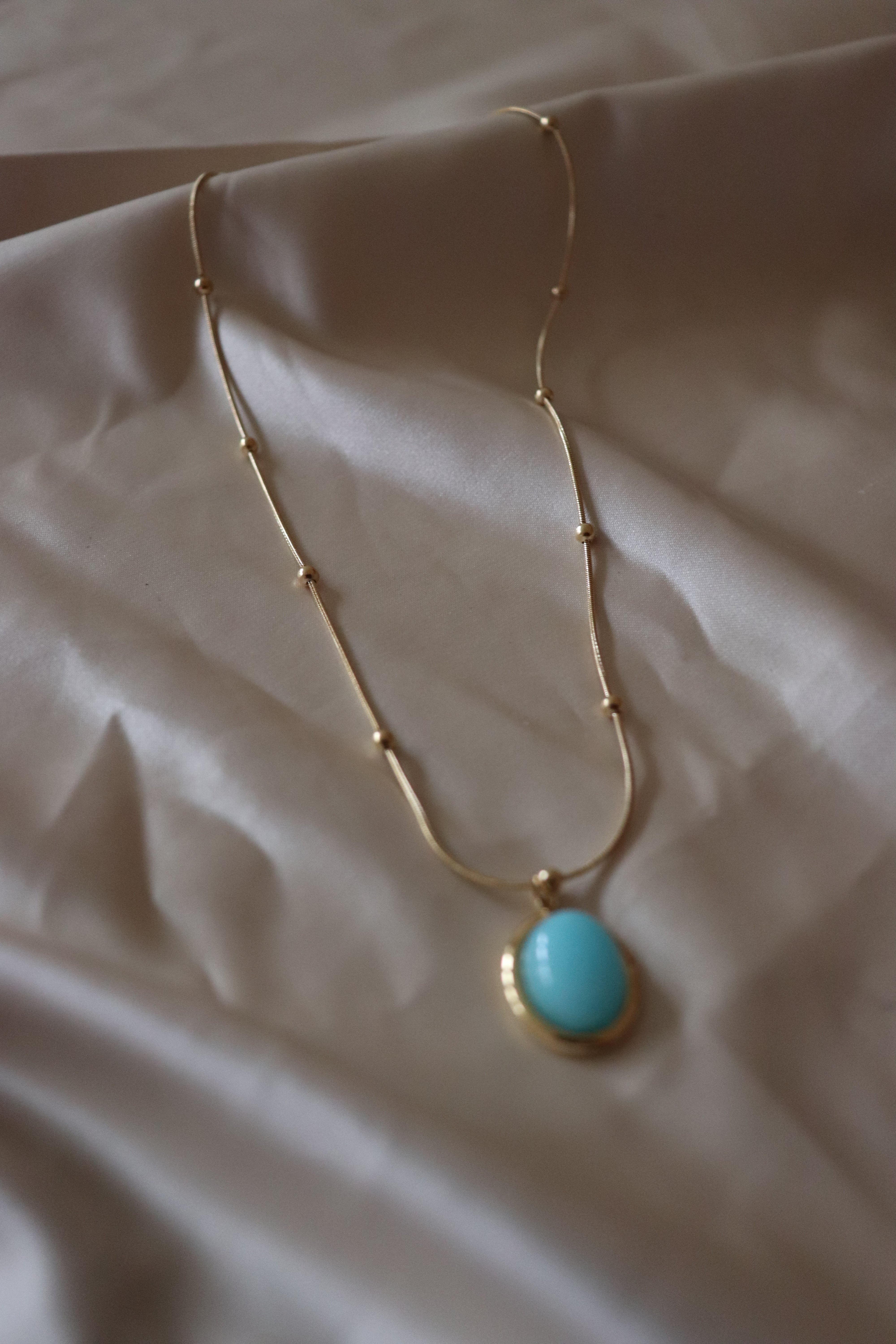 Blue stone necklace