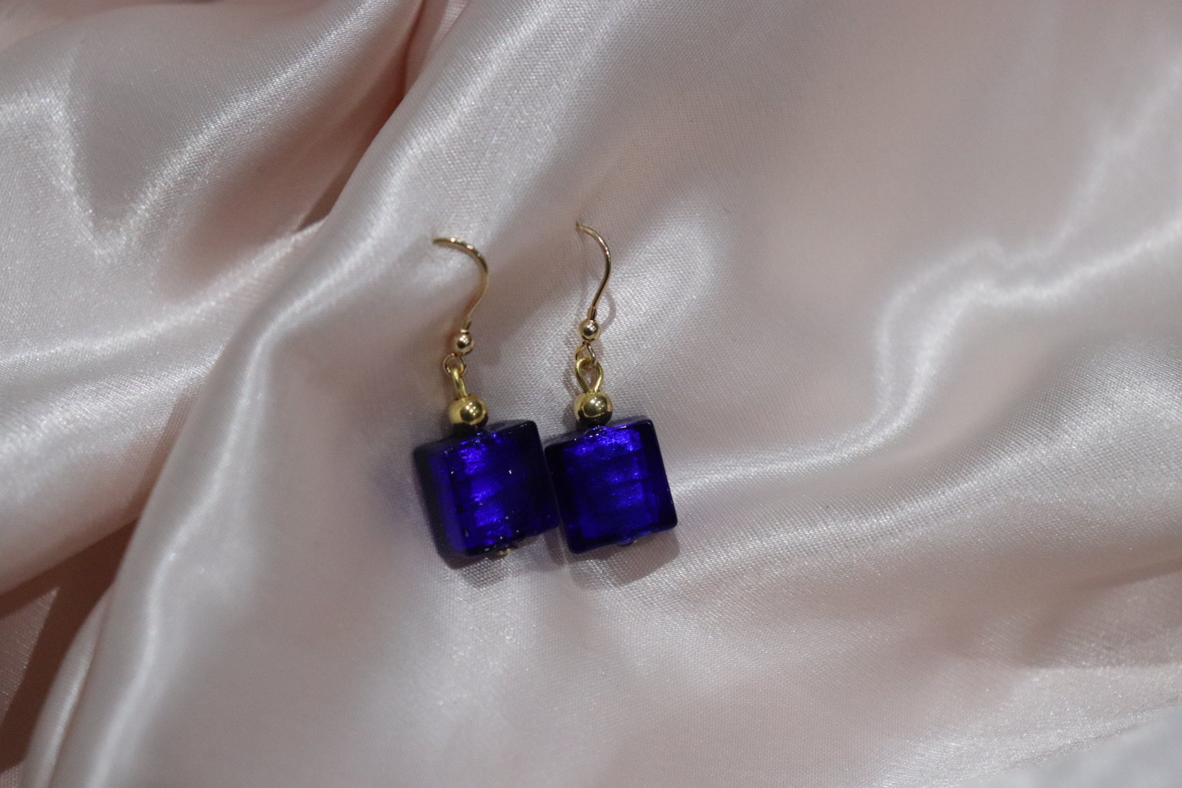 Sapphire Glass Earrings