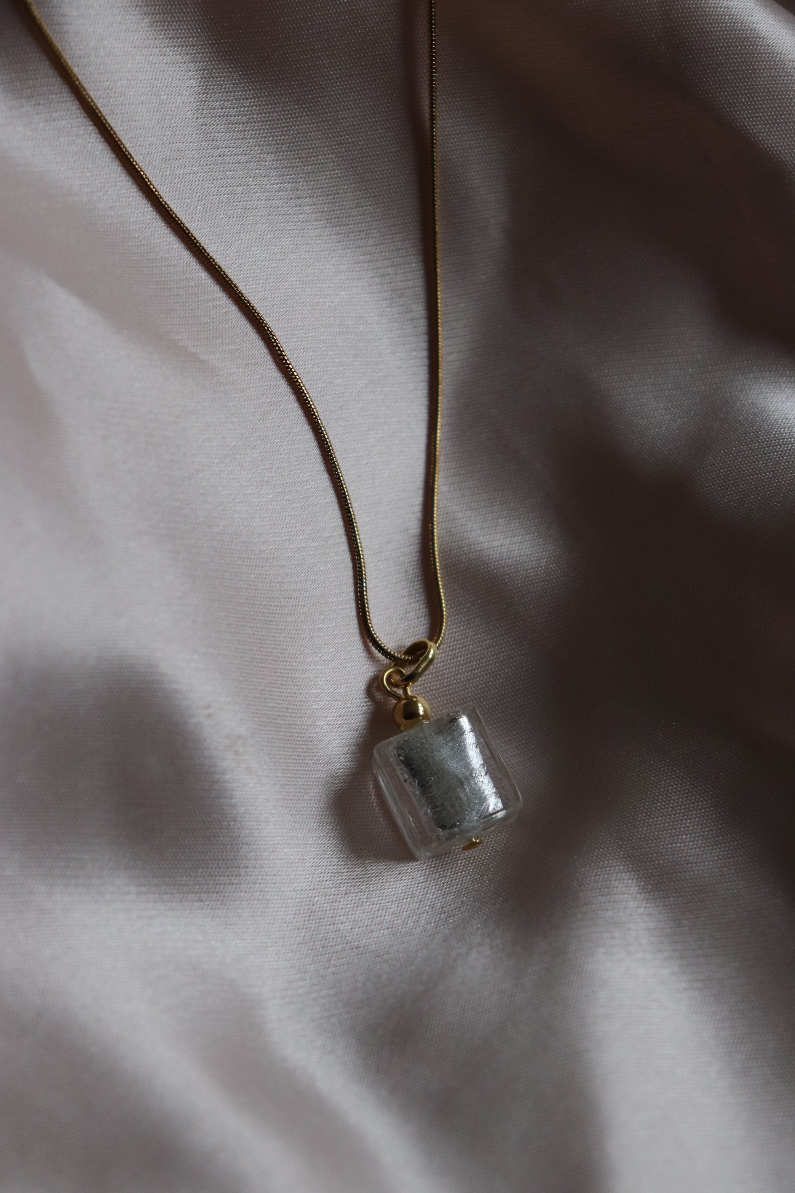 White Glass Necklace